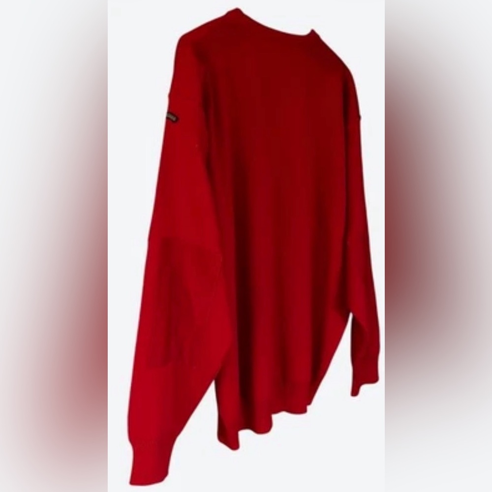 Paul & Shark Yachting Men's XXL Long Sleeve Crew Neck Red Wool Blend Sweater - Picture 7 of 10